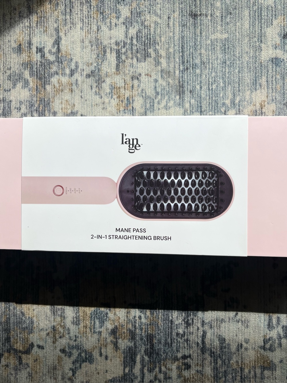 L’ange Pink and Black 2-in-1 Straightening Brush